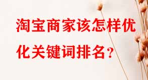 淘寶商家該怎樣優(yōu)化關(guān)鍵詞排名